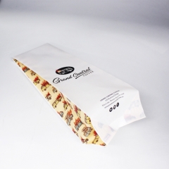 Matte White Printed 100% Recyclable Coffee Pouch with Degassing Valve