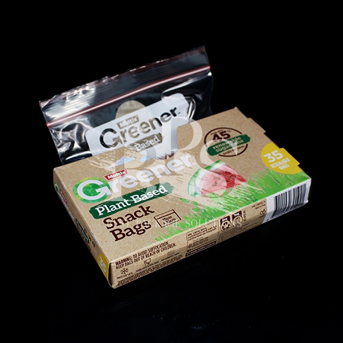 Sugarcane Plant Based Transparent Compostable Food Packaging Ziplock Bags