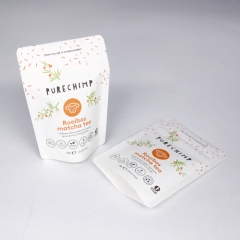 White Paper Plant Based Doypack Biodegradable Pouch , Water Base Printed Gum Packaging Bag