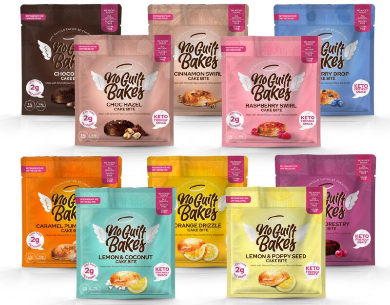 No Guilt Bakes Makes Low-Carb Cakes Packed in Recyclable Pouch