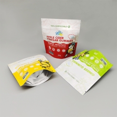 Bio Film Substrate Compostable Stand Up Pouch Doypack , CMYK Full Coverage Matte Finish Printing