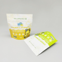 Bio Film Substrate Compostable Stand Up Pouch Doypack , CMYK Full Coverage Matte Finish Printing