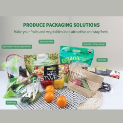 Custom Printed Fresh Produce Packaging Bags , Poly Bags , Paper Bags , Stand Up Pouch