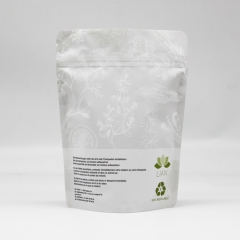 Branded Recyclable Stand Up Pouch with Clear Window for Herbal Tea Packaging
