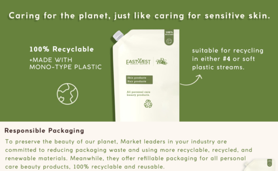 Caring for the planet, just like caring for sensitive skin.