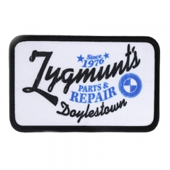 Logo custom cheap round printed patch for T-shirt