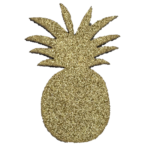 Custom pineapple padded applique patches