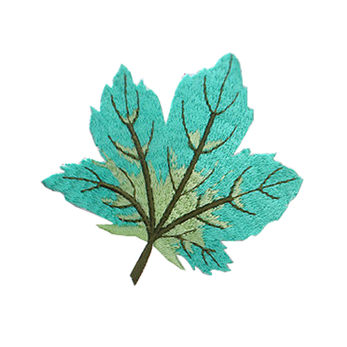 Share Hot Sale Leaf Weed Shape Embroidery Patches Sew on Iron on patch For Clothing