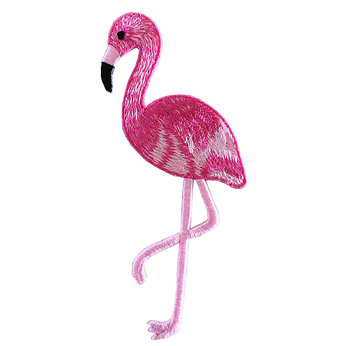 Hot selling flamingo embroidery patches for clothes