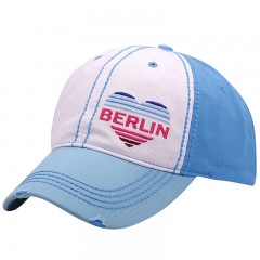 Heavy Stiching 2 Tone Washed Twill Souvenir Caps