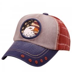 Triple-Tone Colorblocked Monkey Washed Twill Souvenir Caps