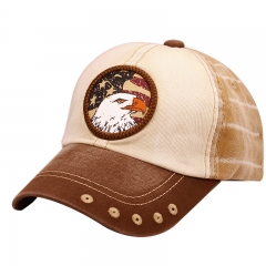 Triple-Tone Colorblocked Monkey Washed Twill Souvenir Caps