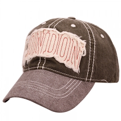 Heavy Twill Cotton Fabric Trile Stiching Washed Souvenir Cap