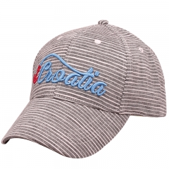 Super Soft Oxford Stripe Youth Twill Souvenir Caps