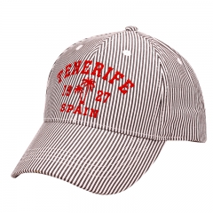 Oxford Stripe Youth Twill Souvenir Caps