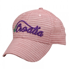 Super Soft Oxford Stripe Youth Twill Souvenir Caps