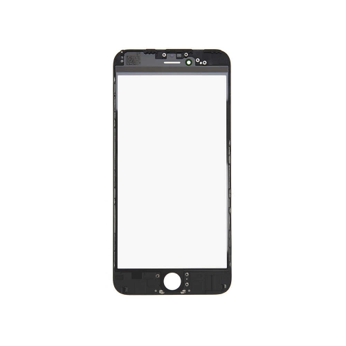 Glass Lens with Front Bezel and OCA Glue Sheet For Apple 6 Plus - Black