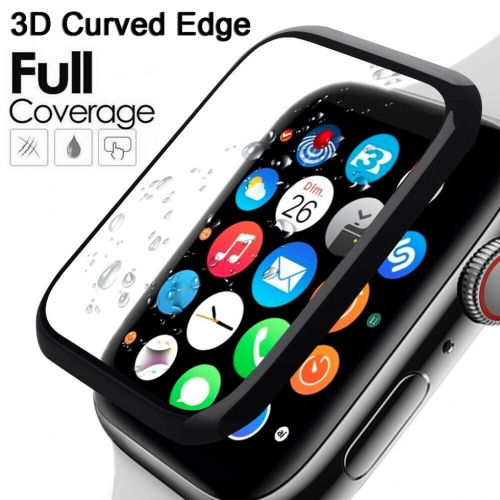 3D Tempered Glass Screen Protector Smartwatch All-around Bumper Protective Cover Replacement