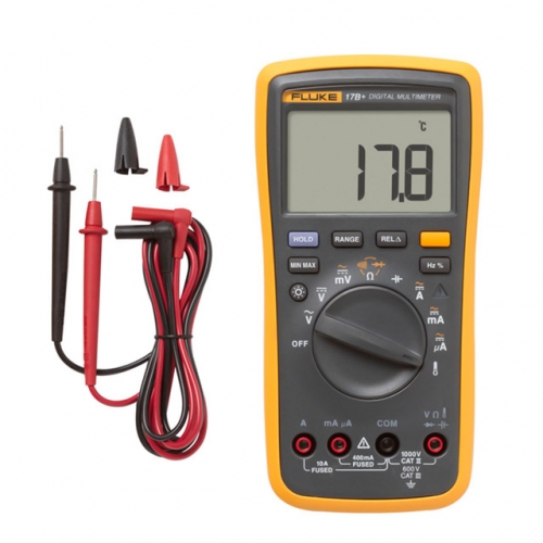 FLUKE F17B+ Digital Multimeter Professional 4000 Counts Multimeter Handheld AC/DC Voltmeter Ammeter Continuity Test ESR Meter