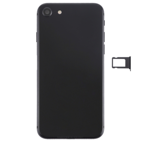 High-Quality Back Battery Cover Door Rear Middle Frame Chassis with Flex Cable Assembly For iPhone 8G - Black - AA