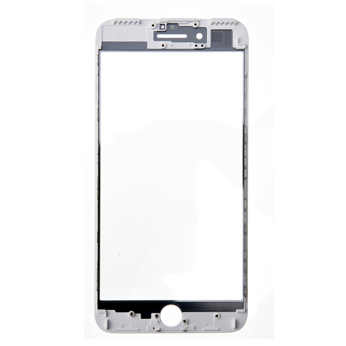 Glass Lens With Front Bezel and OCA Glue sheet Replacement For Apple iPhone 7 Plus - White