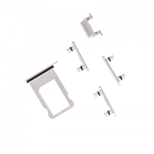 Side Button Set with SIM Card Tray For Apple iPhone 6s - Silver-OEM NEW