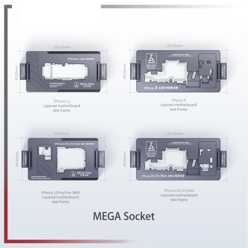 QIANLI MEGA-IEDA iSocket Testing MainBoard Layered Frame For IPhone 11 11PRO PROMAX X XS MAX Radio Frequency