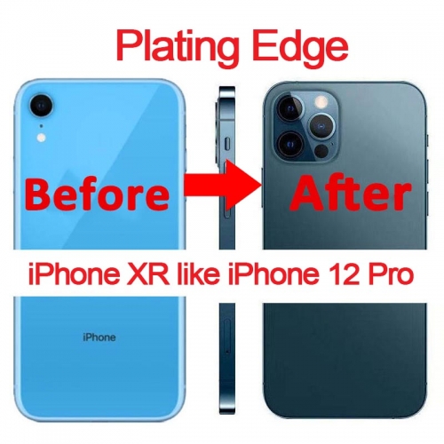 DIY Back Cover Housing For Apple iPhone XR Convert into Apple iPhone 12 Pro(Plating Edge)