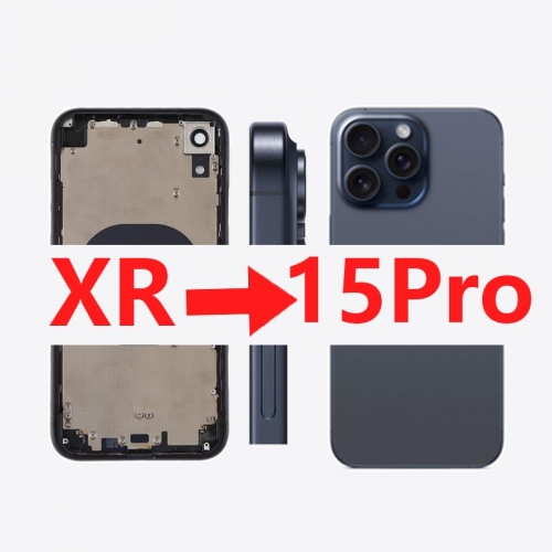 Housing for iPhone XR to iPhone 15 Pro, XR Like iPhone 15 Pro Back Cover Battery Housing