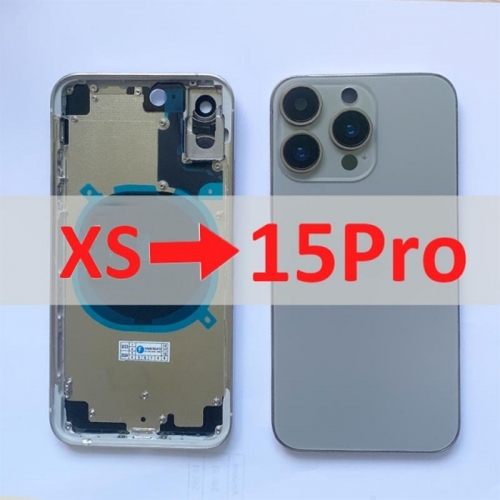 DIY Back Shell For iPhone XS to 15 Pro Back Cover Housing For XS To 15 Pro Back Housing iPhone XS Up To 15 Pro