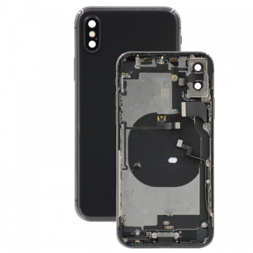 Full Back Cover Housing  Battery Cover Door Rear Middle Frame Chassis with Flex Cable Assembly  For iPhone X - AA