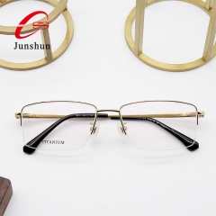 9812 - Natural agate half frame simple and business design larger size for Men