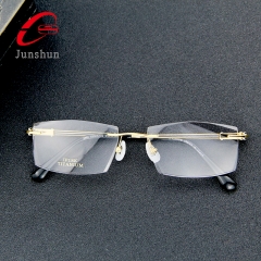 9805-Black Onyx 18K Gold with certificate Screwless Rimless for Men