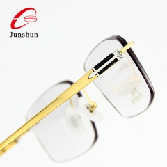 9813 - Black Onyx Screwless Rimless IP18K Gold Plated for Men