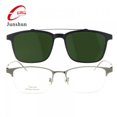 B65008 - Removable sun-optical glasses frame export to Germany in high quality titanium and nylone