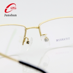 6040 - Business style in half rim simple design high quality titanium glasses frame for Men