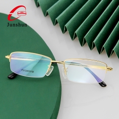 6040 - Business style in half rim simple design high quality titanium glasses frame for Men