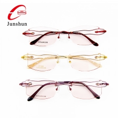 8812 - Titanium line rimless frame in elegant design for lady