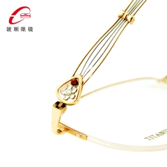 8869 - flower in hollow design with titanium lines for lady