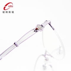 8869 - flower in hollow design with titanium lines for lady