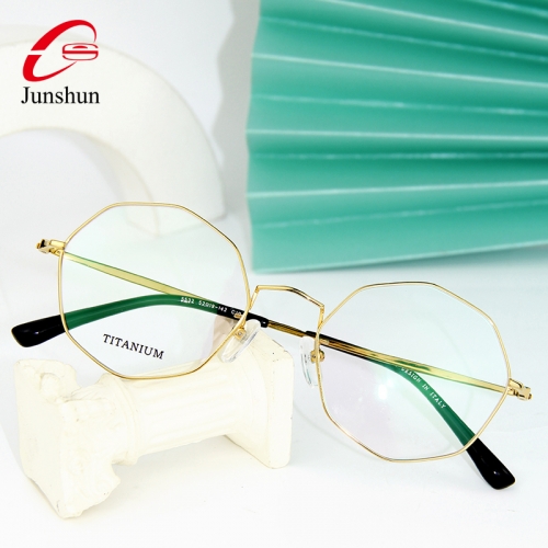 5532 - Polygon fashion high quality titanium frame for Unisex