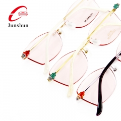 9822 - Screwless rimless natural malachite & red agate light luxury elegant design for Lady