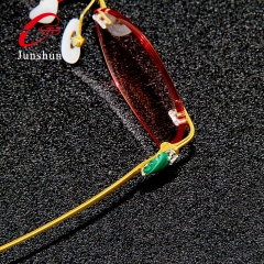 9822 - Screwless rimless natural malachite & red agate light luxury elegant design for Lady