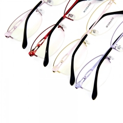 3319 - Casual titanium optical frame colorful rim for lady