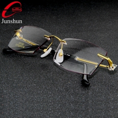 99942 - Vivid engraved tiger luxury quality titanium frame for Men