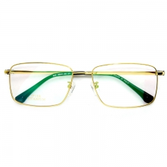 6091 - simple With 18K Gold business style titanium spectacle frame for Men