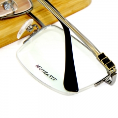 6095 titanium Line Half rim eyeglasses frame for men