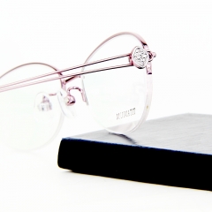 8836- Titanium wire grace design optical frame for lady