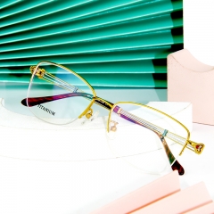 8872- Titanium line Half frame in elegant design for lady