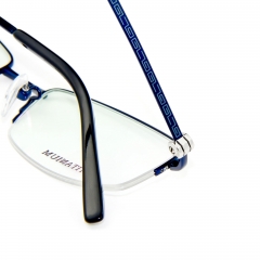 3304 - Traditional design business half rim titanium frame for Men